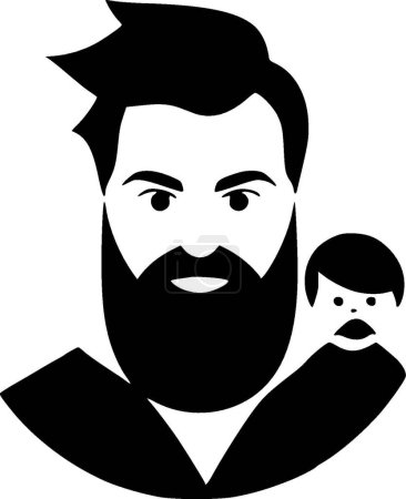 Father - minimalist and flat logo - vector illustration