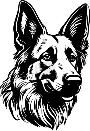 German shepherd - high quality vector logo - vector illustration ideal for t-shirt graphic