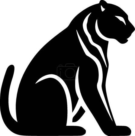 Leopardo - silueta minimalista y simple - ilustración vectorial