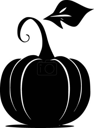 Pumpkin - minimalist and flat logo - vector illustration