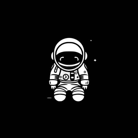 Astronaute - silhouette minimaliste et simple - illustration vectorielle