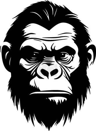 Chimpanzee - high quality vector logo - vector illustration ideal for t-shirt graphic