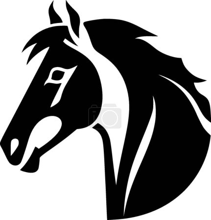 Pferde - hochwertiges Vektor-Logo - Vektor-Illustration ideal für T-Shirt-Grafik