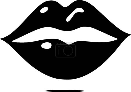 Labios - logo minimalista y plano - ilustración vectorial