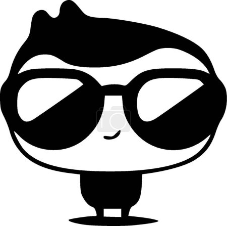 Sunglasses - minimalist and flat logo - vector illustration