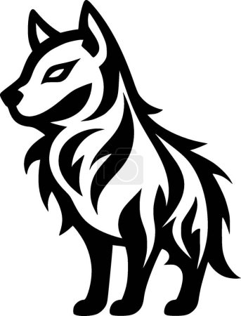 Wolf - minimalistisches und flaches Logo - Vektorillustration