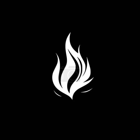 Fuego - logo minimalista y plano - ilustración vectorial