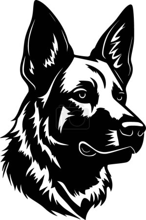 Illustration for German shepherd - minimalist and simple silhouette - vector illustration - Royalty Free Image