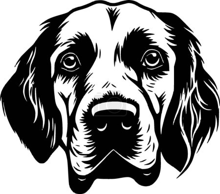 Labrador retriever - logo plat et minimaliste - illustration vectorielle