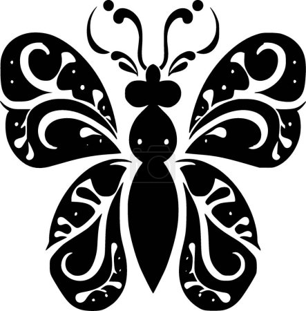 Ladybug - minimalist and simple silhouette - vector illustration