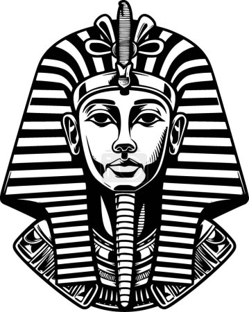 Pharaoh - minimalist and flat logo - vector illustration