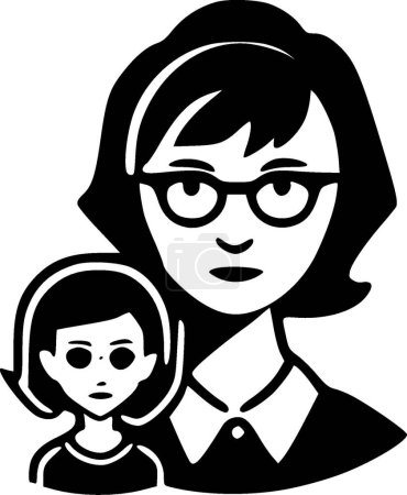 Maman - silhouette minimaliste et simple - illustration vectorielle