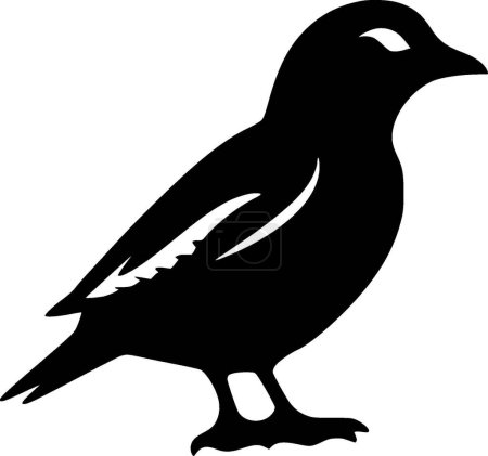 Petrel - black and white isolated icon - vector illustration