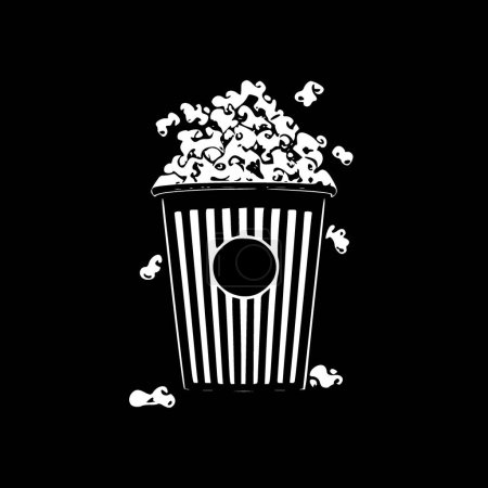 Popcorn - minimalist and simple silhouette - vector illustration