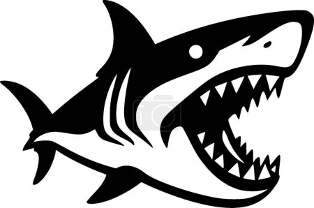 Shark - minimalistisches und flaches Logo - Vektorillustration