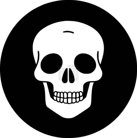 Squelette - illustration vectorielle en noir et blanc