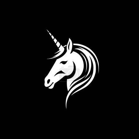 Unicorn - minimalist and simple silhouette - vector illustration