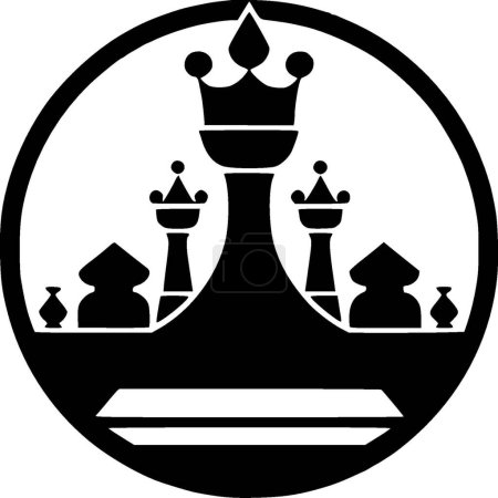 Chess - minimalist and simple silhouette - vector illustration