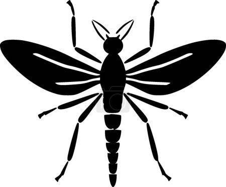 Mosquito - logo minimalista y plano - ilustración vectorial