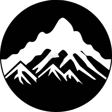 Cordillera - silueta minimalista y simple - ilustración vectorial