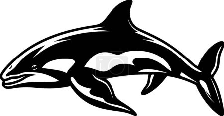 Orque - illustration vectorielle en noir et blanc