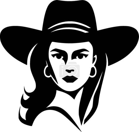 Cowgirl - high quality vector logo - vector illustration ideal for t-shirt graphic