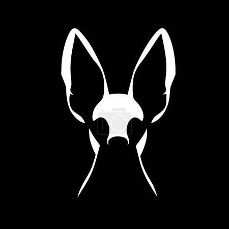 Orejas de perro - silueta minimalista y simple - ilustración vectorial