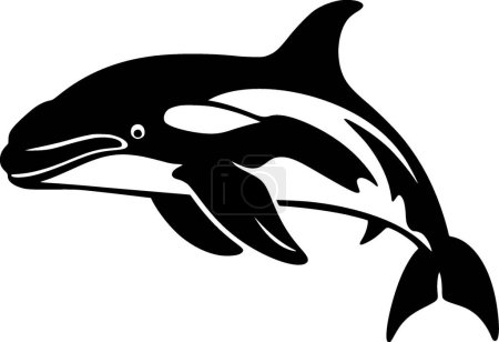 Orca - schwarz-weiße Vektorillustration