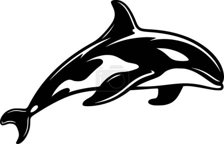 Orca - minimalistisches und flaches Logo - Vektorillustration