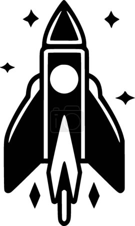 Cohete - logo minimalista y plano - ilustración vectorial