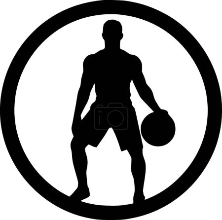Gym - minimalist and flat logo - vector illustration