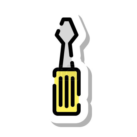Ilustración de Etiqueta estilo punteado conductor icono de línea - Imagen libre de derechos