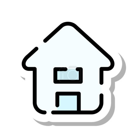 Photo for Sticker style dotted line icon home - Royalty Free Image
