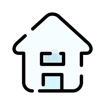 Illustration for Color dotted line icon home - Royalty Free Image