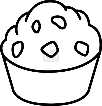 Illustration for Food icon steamed bread - Royalty Free Image