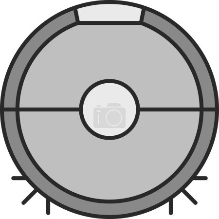 Photo for Daily necessities illustration robot vacuum cleaner - Royalty Free Image