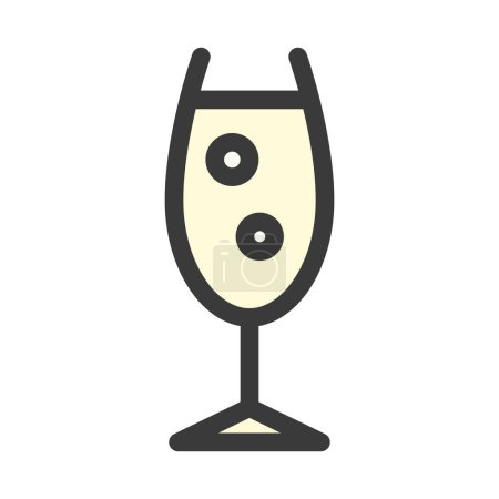 Illustration for Food and drink illustration champagne glass - Royalty Free Image