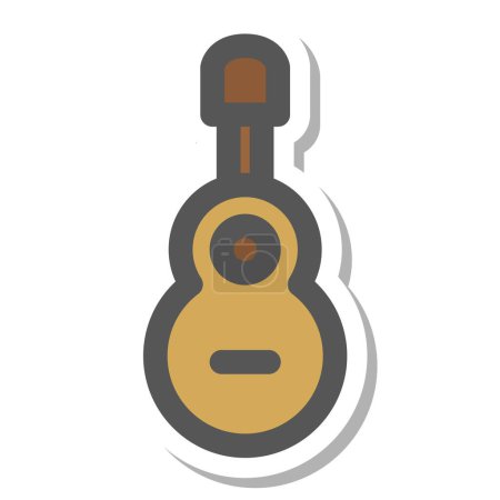 Téléchargez les illustrations : Mini mini icône guitare - en licence libre de droit