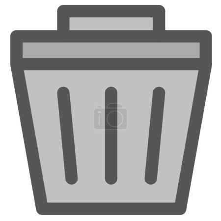 Illustration for Mini mini icon trash can - Royalty Free Image
