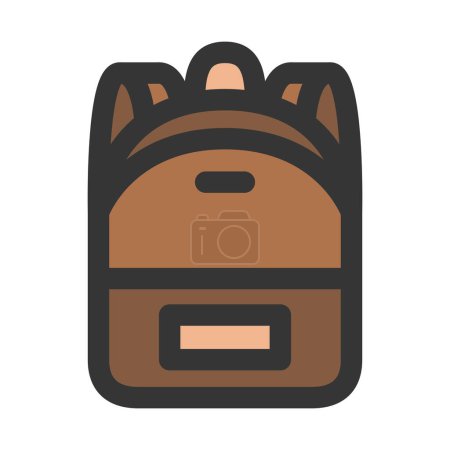 Illustration for Camp-related single item icon rucksack - Royalty Free Image