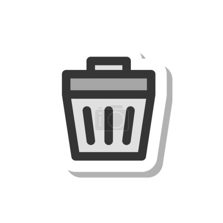 Illustration for Single item icon of daily necessities trash can - Royalty Free Image