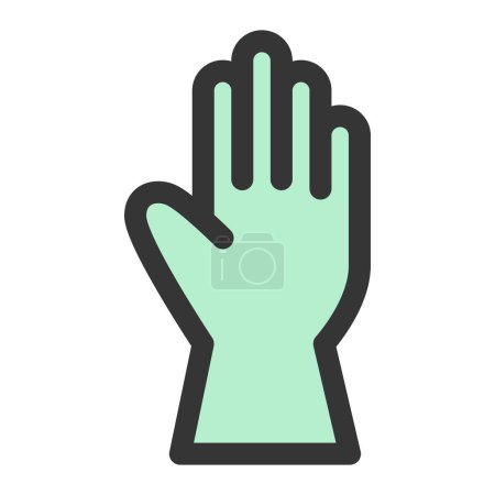 Illustration for Daily necessities single item icon rubber gloves - Royalty Free Image
