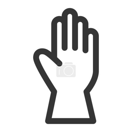 Illustration for Daily necessities single item icon rubber gloves - Royalty Free Image