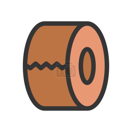 Illustration for Stationery single item icon duct tape - Royalty Free Image