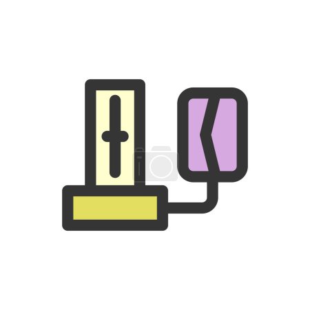Illustration for Medical-related single item icon blood pressure monitor - Royalty Free Image