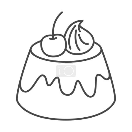 Téléchargez les illustrations : Bonbons seul élément icône illustration pudding - en licence libre de droit