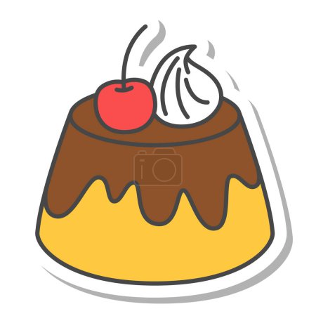 Téléchargez les illustrations : Bonbons seul élément icône illustration pudding - en licence libre de droit
