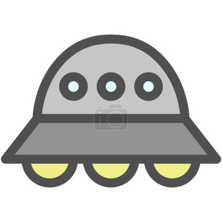 Illustration for Simple vehicle single item icon UFO - Royalty Free Image