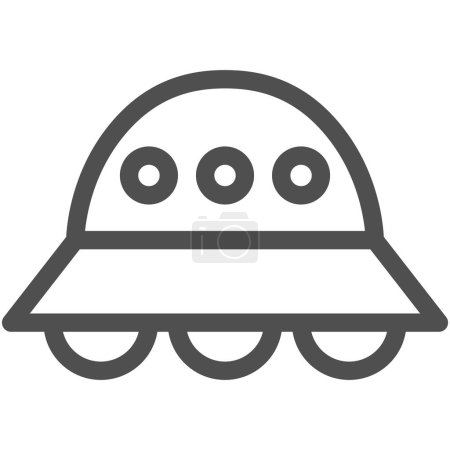 Illustration for Simple vehicle single item icon UFO - Royalty Free Image