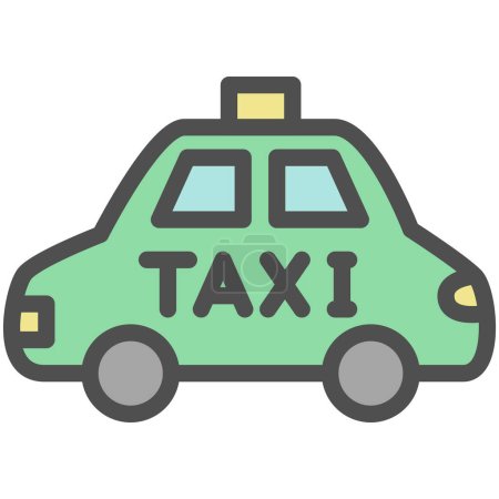 Illustration for Simple vehicle single item icon taxi - Royalty Free Image